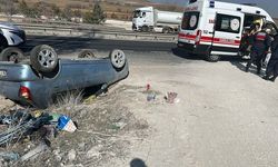 Sivrihisar’da otomobil takla attı: 2 yaralı