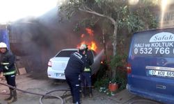 15 gün önce taşıdığı işyeri gözlerinin önünde küle döndü!