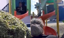 Eskişehir’de parkta tepki çeken görüntü: Çocuklar kaydırakta sigara içti