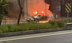 Kaza sonrası alev topuna döndü