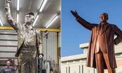 "Don Colossus" yankısı: Trump’ın altın heykeli Kuzey Kore anıtlarına benzetildi