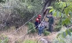 Dere kenarında mahsur kalan kardeşlerin yardımına jandarma yetişti
