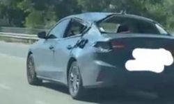 Eskişehir’de kazalı araç şaşkınlık yarattı: Trafikte hasarlı şekilde ilerledi