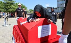 Şehit polise eşinden yürekleri dağlayan veda
