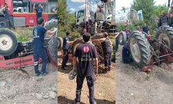 Seyitgazi'de yaşlı adam ters dönen traktörün altında kaldı