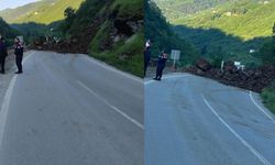 Trabzon-Bayburt karayolu heyelan nedeniyle ulaşıma kapandı