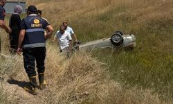 Konya-Eskişehir yolunda otomobil şarampole uçtu: 2 yaralı