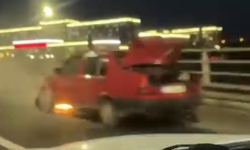 Eskişehir'de hareket halindeki otomobilde yangın çıktı