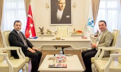 Kaymakam Yunus Emre Temel'den Başkan Dökmeci'ye ziyaret