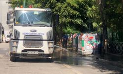 Odunpazarı'nda çöp kutuları tek tek yıkandı