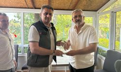 Kızılinler yangın timine teşekkür plaketi