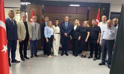Kaymakam Şahin'e muhtarlardan hayırlı olsun ziyareti