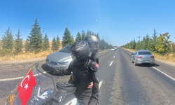 Eskişehir’de tehlikeli geçiş kamerada: Motosikleti sağdan teğet geçti