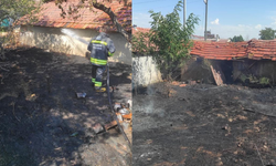 Eskişehir'de bahçede başlayan yangın ahıra sıçradı: Ev son anda kurtarıldı