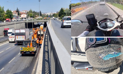 Eskişehir’de mazgal temizliği tehlikeye neden oldu: Motosikletli kazadan son anda kurtuldu
