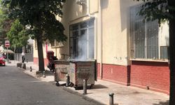 Eskişehir'de çöp konteynerindeki duman endişelendirdi