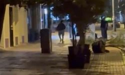 Eskişehir'de yol kenarındaki saksıları devirerek yürüdü