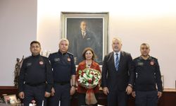 İtfaiyecilerden Başkan Ünlüce’ye anlamlı ziyaret