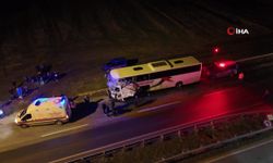 Edirne’de tur otobüsü nar yüklü tır ile çarpıştı: 10 yaralı