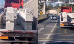 Eskişehir Çevreyolu’nda tonluk beton bloklar faciaya davetiye çıkardı