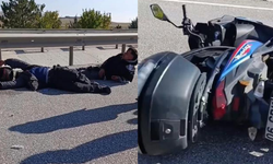 Eskişehir’de kontrolden çıkan motosiklet devrildi: 2 kişi yaralandı