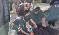 Eskişehir'de yaşlı kadına çarpan gencin panik anları