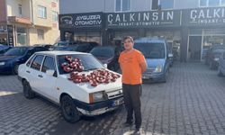 Eskişehir’de ilginç takas: Otomobilini 100 kilo sucuğa verdi
