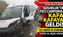 Susurluk’taki kazada araçta sıkışan sürücü kurtarıldı