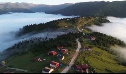 Büyük Harman Yaylası’ndan sis denizi manzaraları