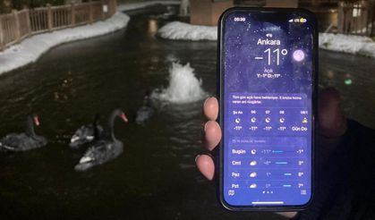 Ankara’da kar yağışının ardından hava sıcaklığı eksi 11 dereceye kadar düştü