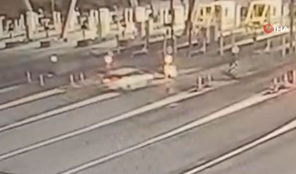 Kuzey Marmara Otoyolu Kurnaköy gişelerindeki kazanın görüntüleri ortaya çıktı