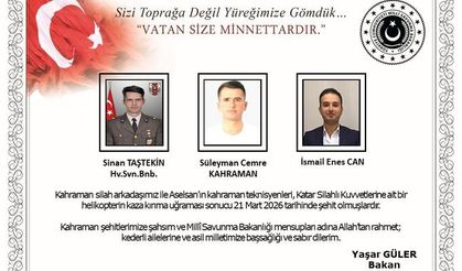 Helikopter kazasında şehit olan üç personelin isimleri açıklandı