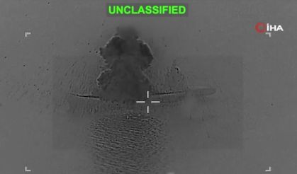 ABD ordusu, İran’a ait İHA gemisine yönelik saldırının görüntülerini yayınladı