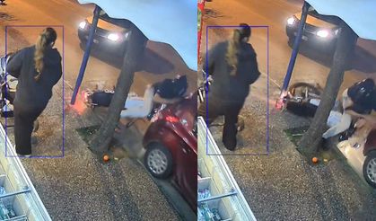 Motosiklet sürücüsünün ölümden döndüğü kaza kamerada