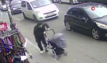 Küçükçekmece’de şiddetli rüzgarda kopan boru parçası caddede duran adamın kafasına düştü