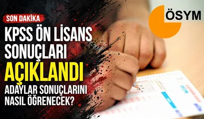 2026 KPSS Ön Lisans sonuçları erişime açıldı