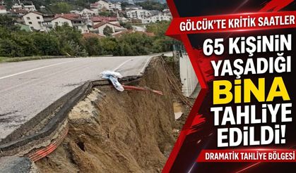 Gölcük’te 65 kişinin yaşadığı bina tahliye edildi