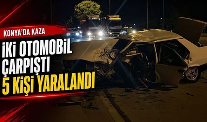 Konya’da kırmızı ışık iddiası kazaya neden oldu: 5 yaralı