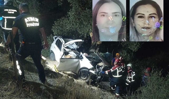 Otomobil zeytin bahçesine uçtu: 2 kadın hayatını haybetti