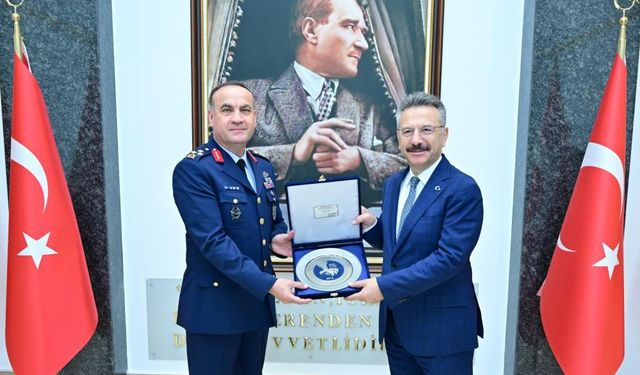 Hava Korgeneral Rafet Dalkıran'dan Vali Aksoy'a ziyaret