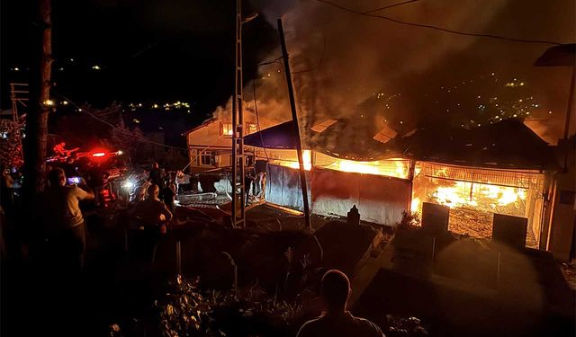 Zonguldak’ta alevler geceyi aydınlattı: 4 ev 1 yeri kullanılmaz hale geldi