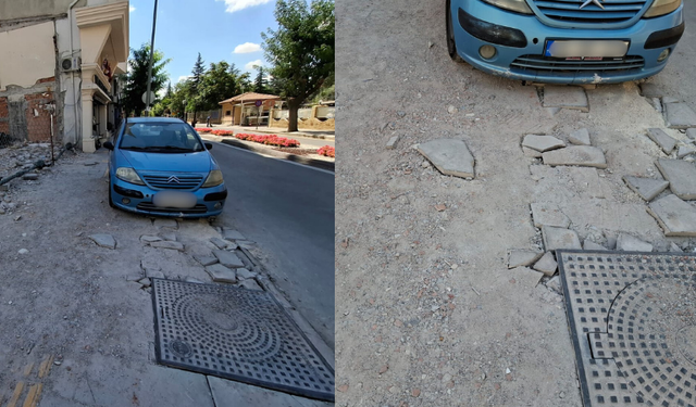 Eskişehir’de o alanda kaldırımlar bozuk kaldı