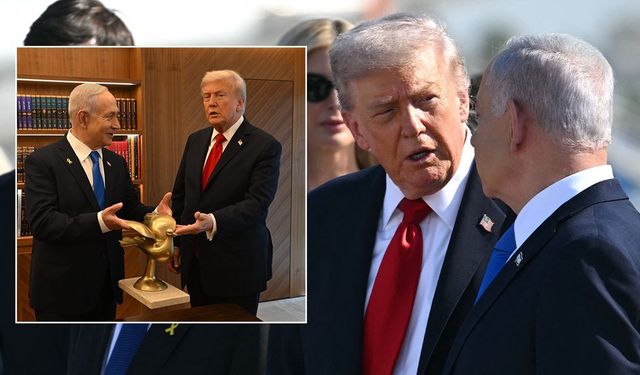 Netanyahu, Trump'a "Altın Güvercin" hediye etti