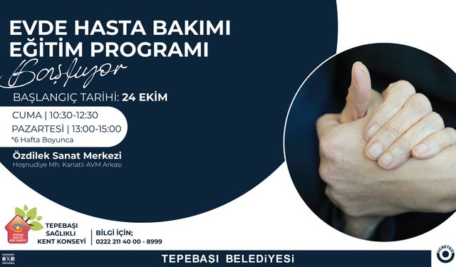 Tepebaşı Belediyesi'nin Evde Hasta Bakımı Eğitim Programı Başlıyor
