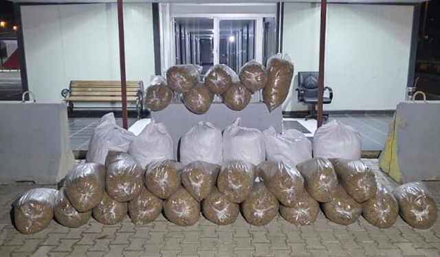 Kahramanmaraş'ta 449 kilogram kaçak tütün ele geçirildi