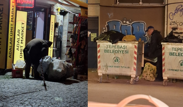 Eskişehir'de emekli çöpten pilav yiyor!