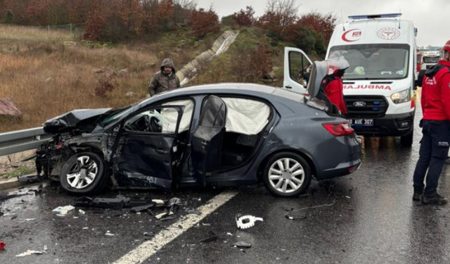 Otoyolda zincirleme kaza: 1 ölü, 10 yaralı