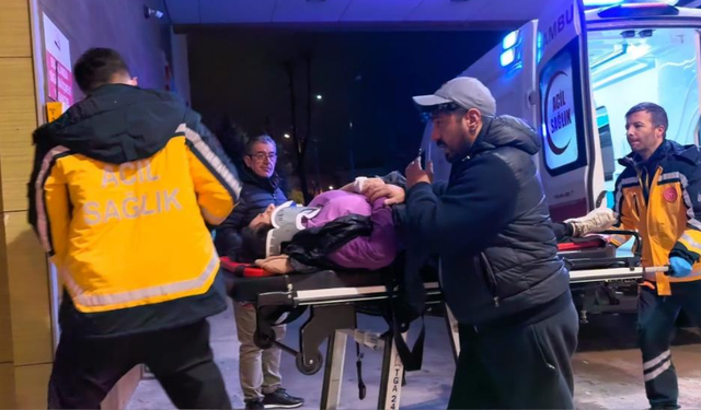 Halk minibüsü anne ve kızına çarptı