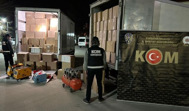 Eskişehir’de kaçak tütün operasyonu: 5,8 milyon makaron ele geçirildi