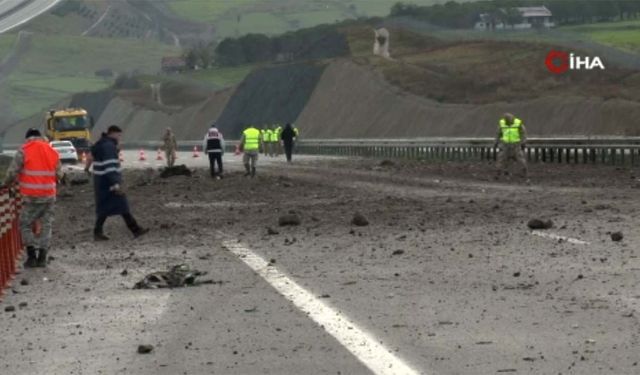 Balıkesir’de F-16’nın düştüğü bölgede çalışmalar sürüyor